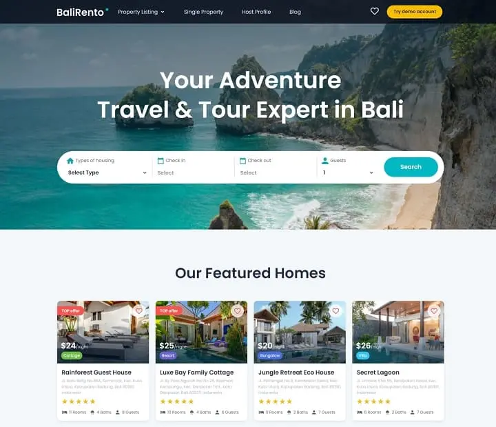 Best vacation rental wordpress theme