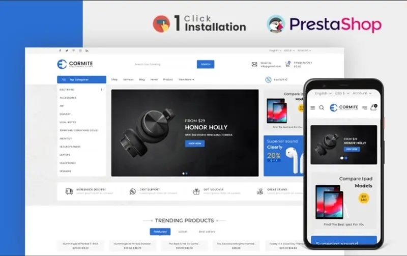 Cormite Electronics Store PrestaShop Theme
