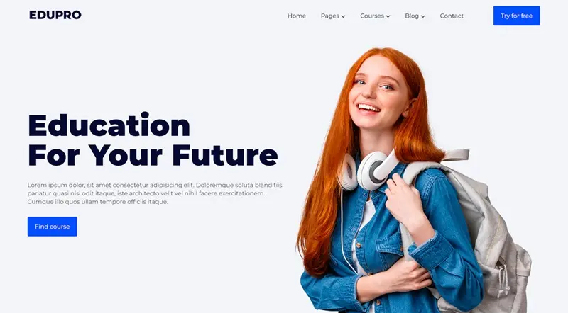 Education Courses HTML5 Website Template