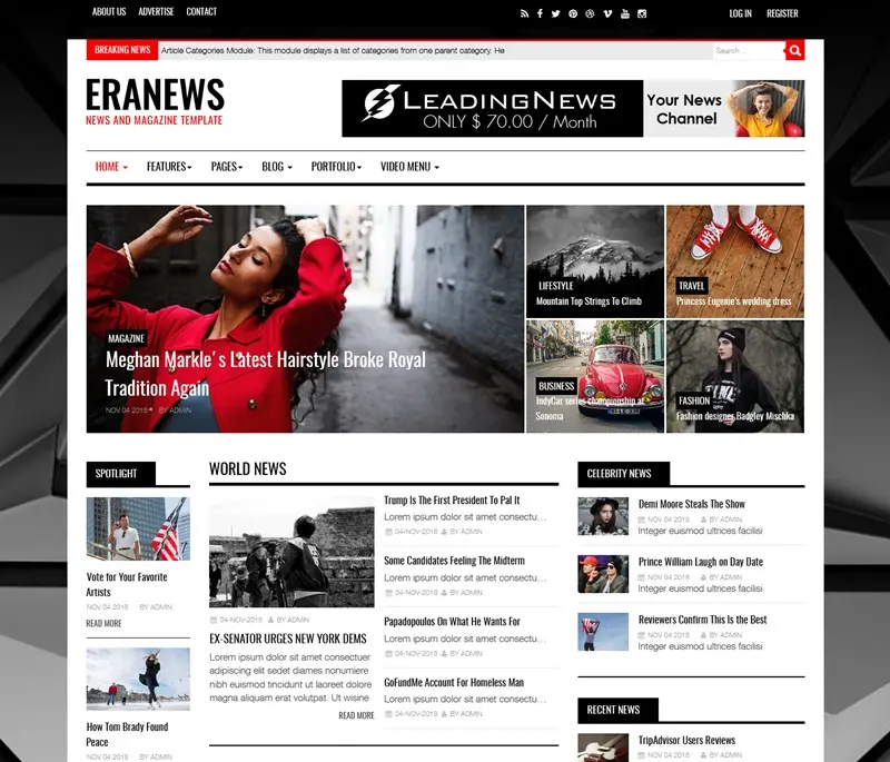 News Joomla Template