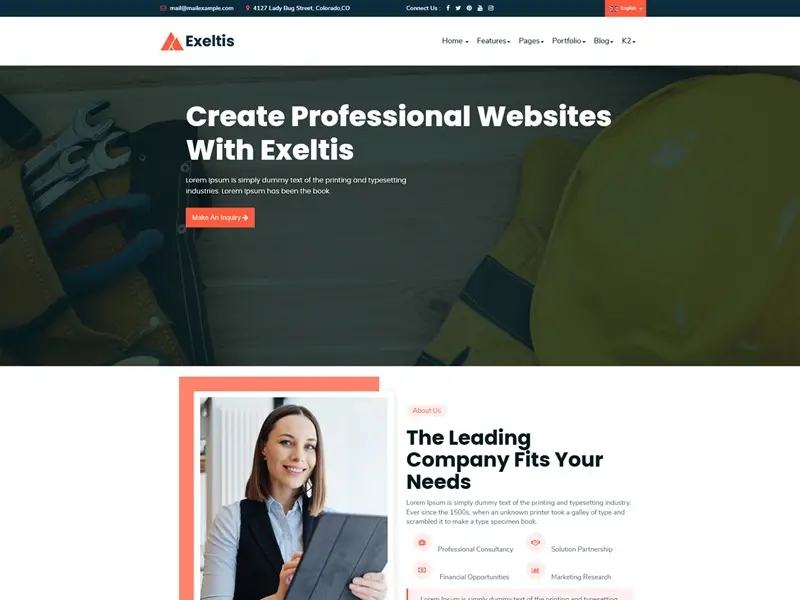 Free Joomla Business Construction Template