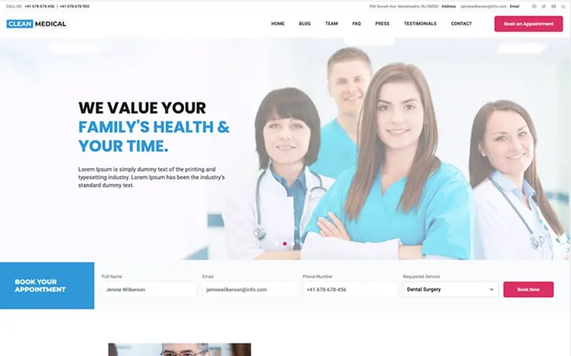 free medical wordpress theme
