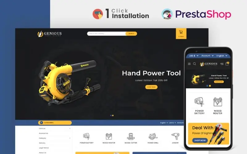 Genious Power Tools PrestaShop Theme