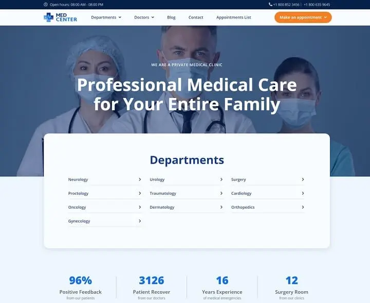 online doctor consultation wordpress theme