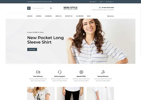 Minimal fashion store