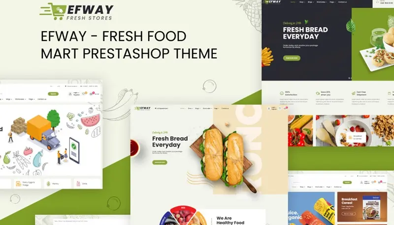Organic Elementor Fresh Food Mart Prestashop Theme