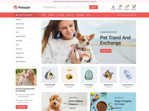 Petsoph PrestaShop template