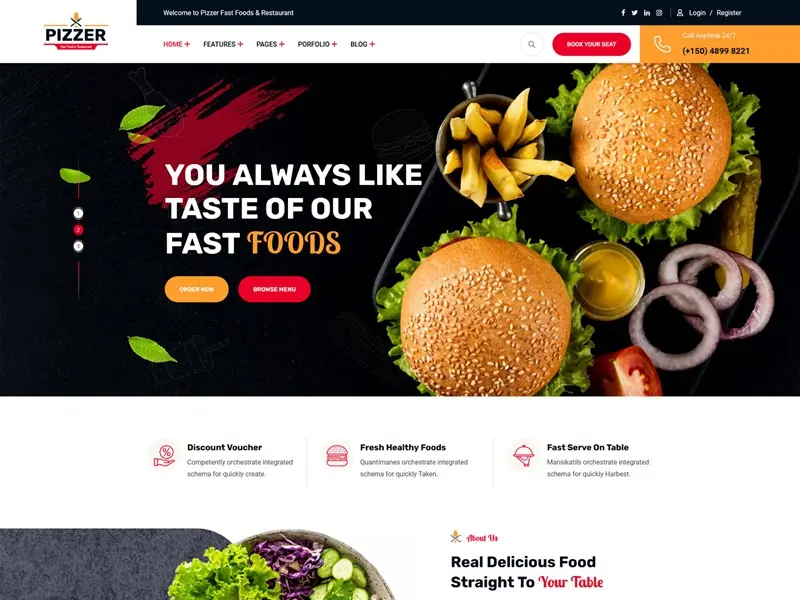 Restaurant Joomla Template