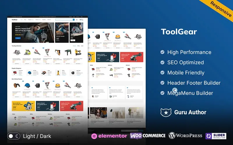 tools parts WooCommerce Theme